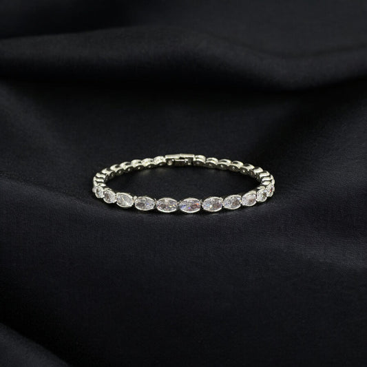 Marquise-Cut Diamond Tennis Bracelet